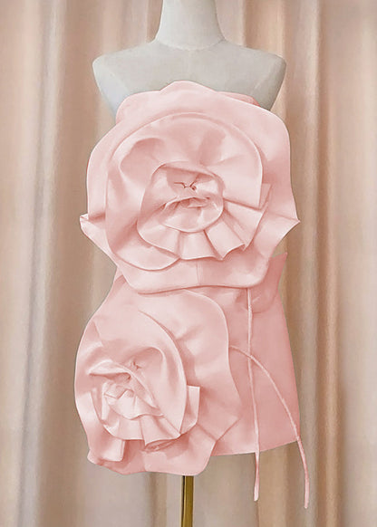 Rose Cold Shoulder Cotton Mid Dress Sleeveless