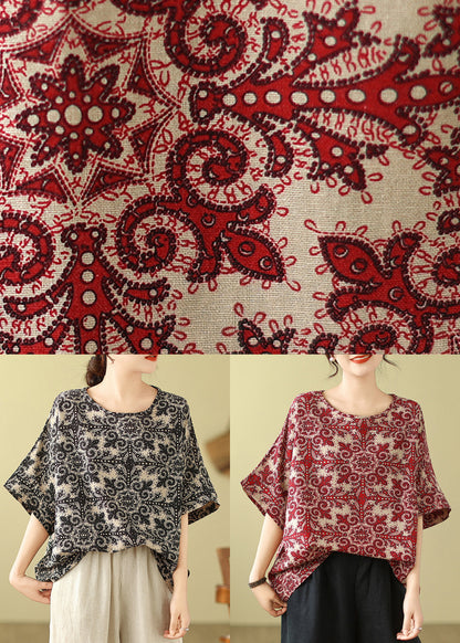 Black Print T Shirt Summer