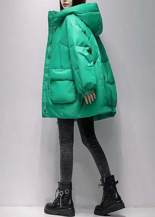 Novelty Purple Zippered Button Hooded Duck Down Down Coats Winter