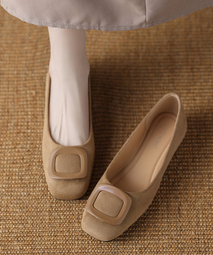 Stylish Flat Shoes for Black Cowhide Leather