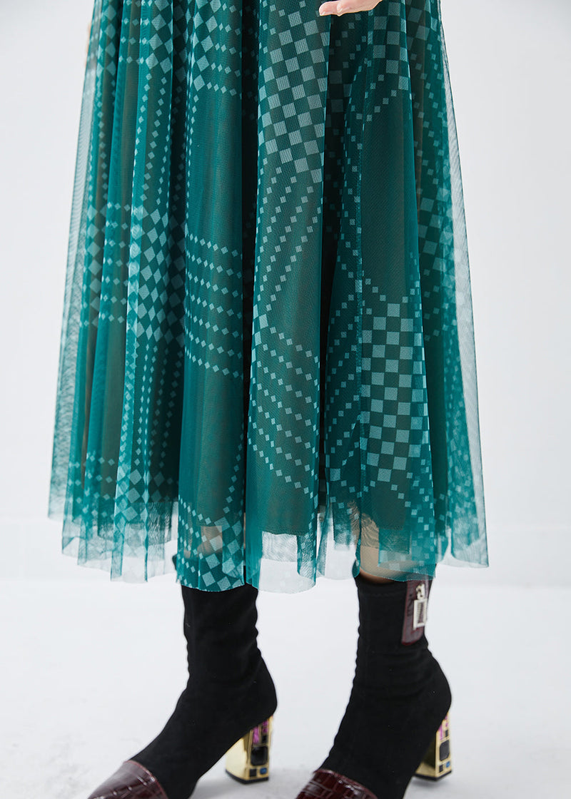 Diy Green Print Exra Large Hem Tulle Skirts Spring