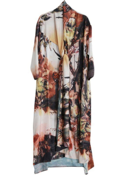 Sunrise Paitings Silk Summer Dresses
