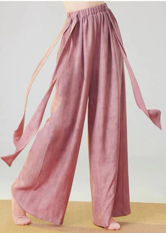 Pink Oversized Tie Dye Linen Pants Spring