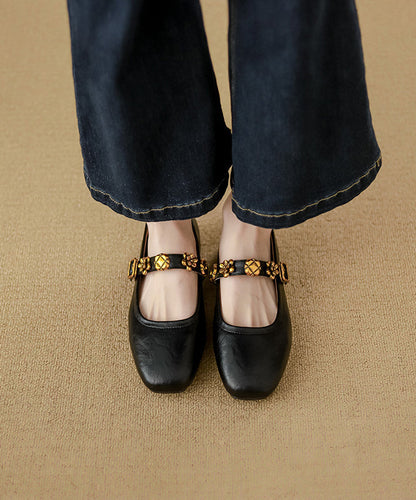 Brown Penny Loafers Faux Leather Splicing Buckle Strap