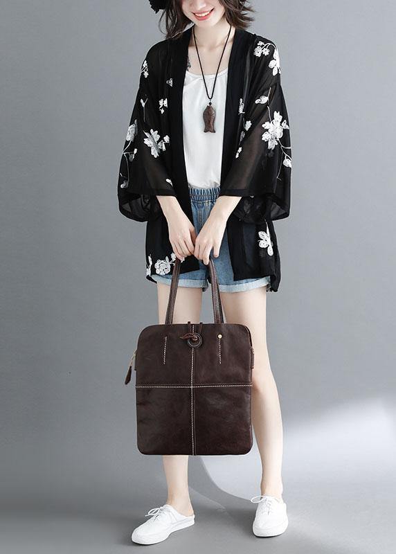 Black Bat Wing Sleeve Summer Long Sleeve Cardigans