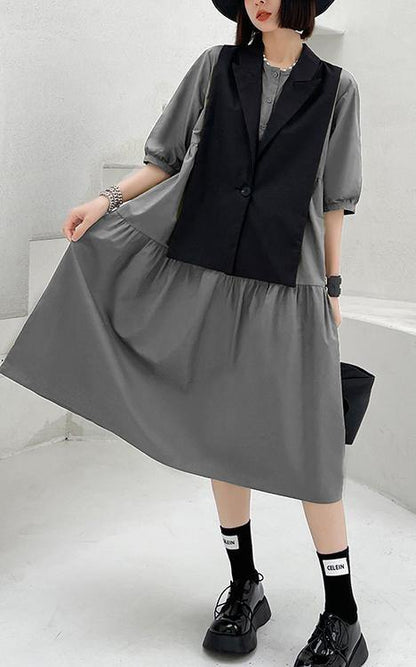Diy Grey Cotton Summer Vacation Dresses