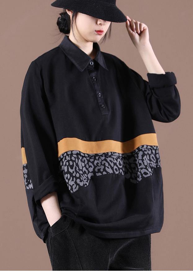 Black Patchwork Sweatshirts Tracksuits