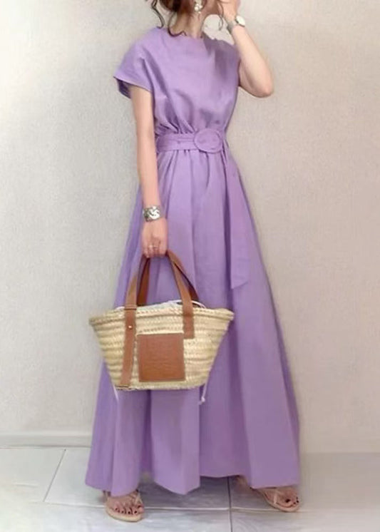 Lavender Tunic Exra Large Hem Cotton Ankle Dress Summer