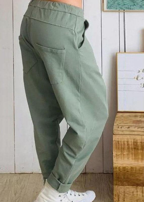 Loose Elastic Waist Harem Trousers Long Pants