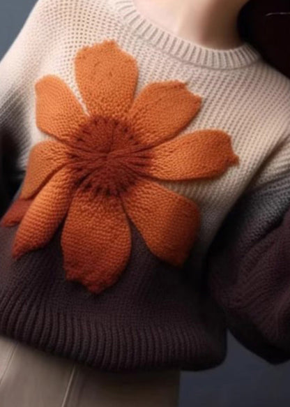 Gradient Color Cozy Knit Pullover Sweaters Winter