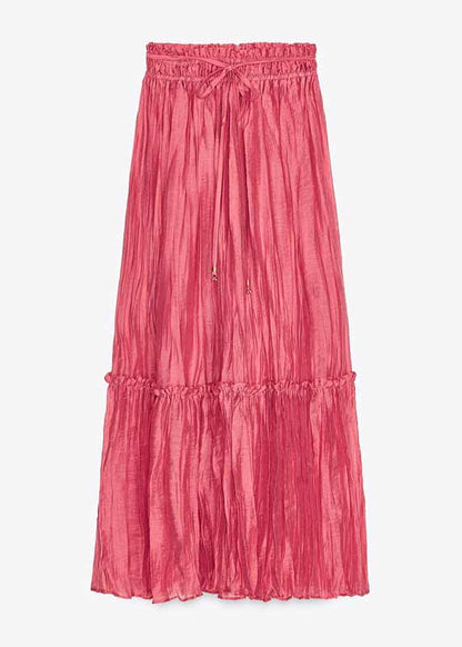 Modern Pink Ruffled Patchwork Cotton Two Pieces Set Fall
