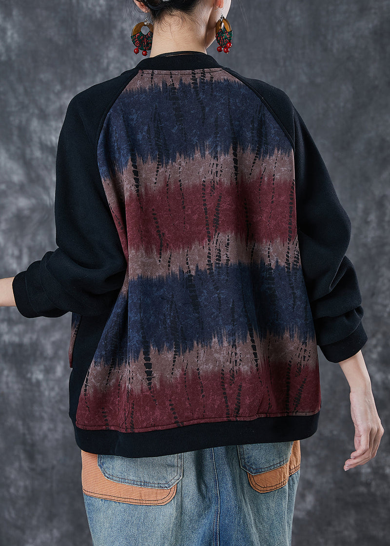 Black Oversized Warm Fleece Jackets Winter