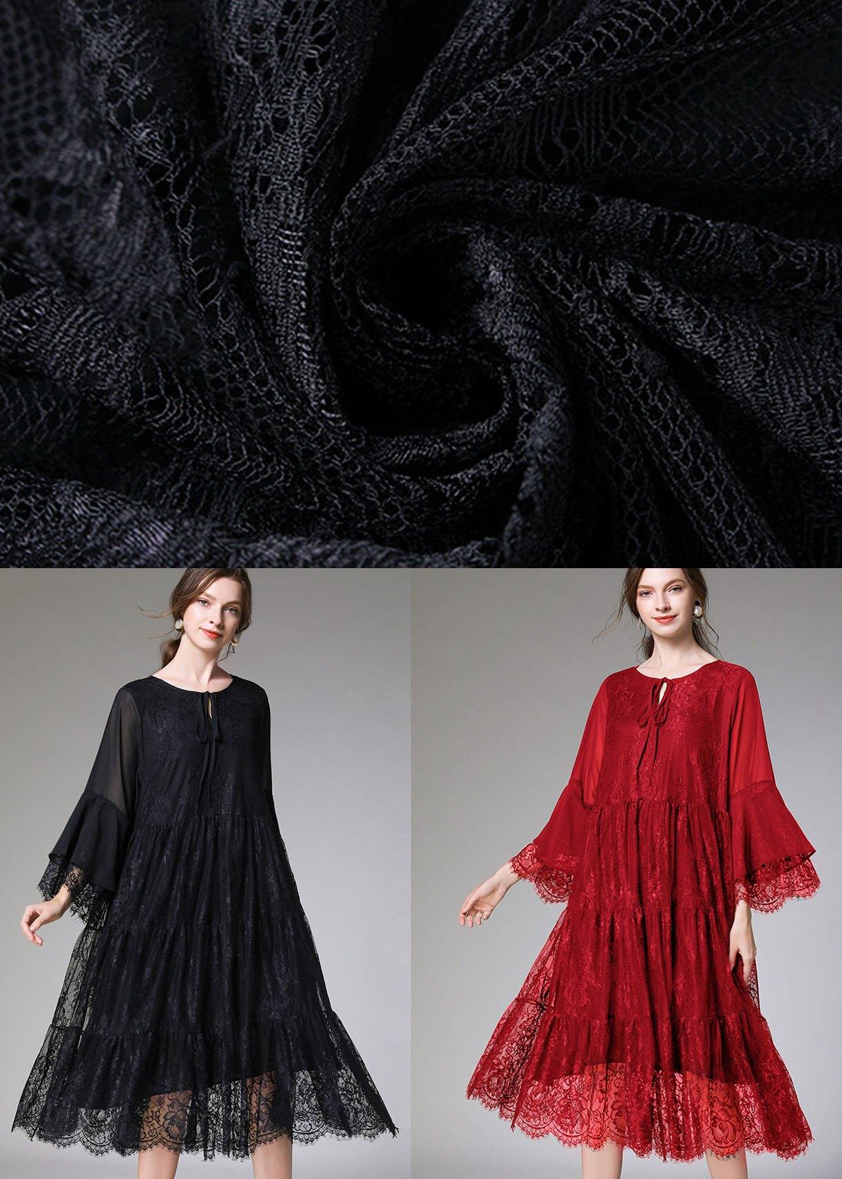 Mulberry Flare Sleeve Fall Lace Sundress