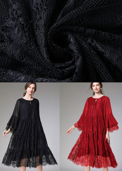 Mulberry Flare Sleeve Fall Lace Sundress