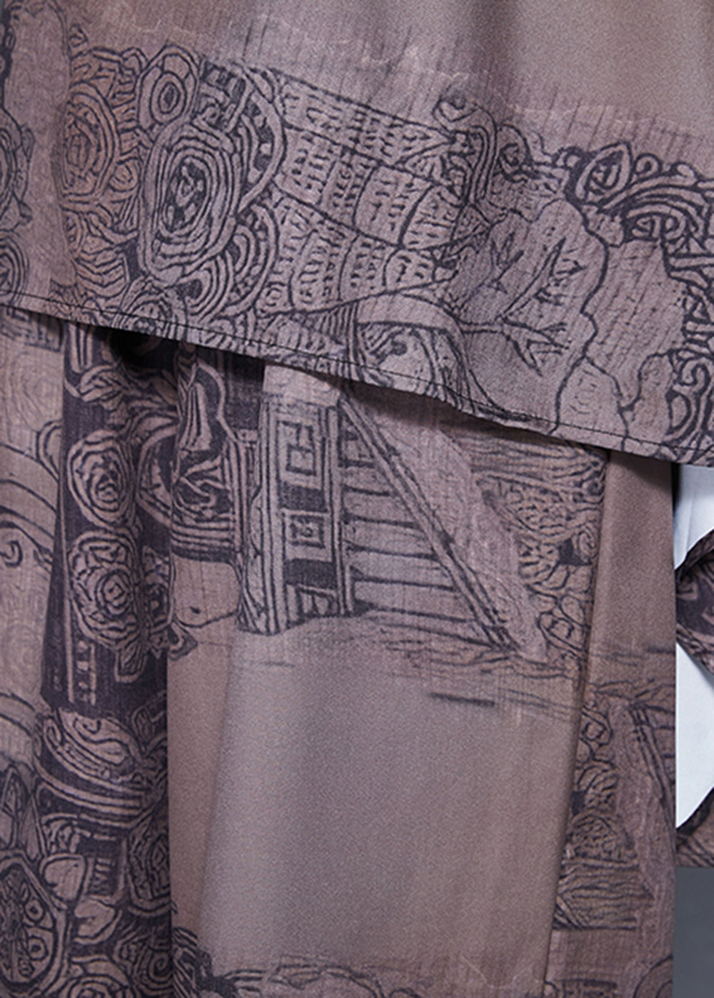 Art Chocolate Print Low High Design Two Piece Set Clothing Fall