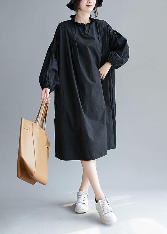Ruffled Baggy Black Dresses