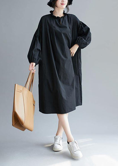 Ruffled Baggy Black Dresses