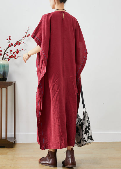 Mulberry Embroideried Patchwork Cotton Dresses Summer