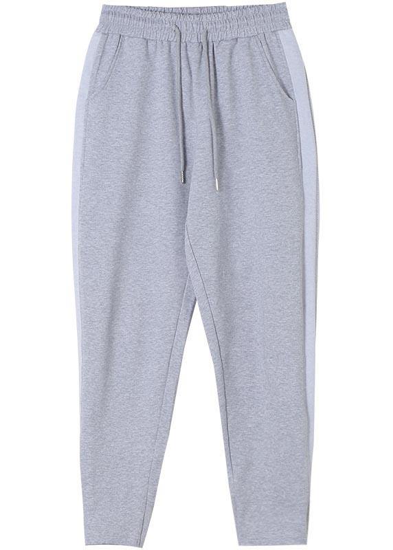 Loose Spring Wild Pants Clothing Light Gray Gifts Elastic Waist Pants