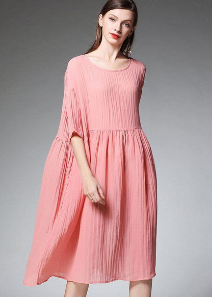 Black O-neck Patchwork Summer Dresses