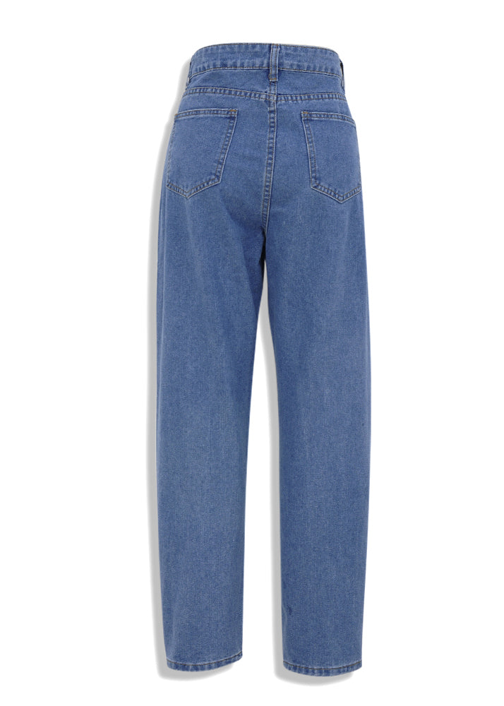 Blue Cartoon Printed Denim Pant Spring