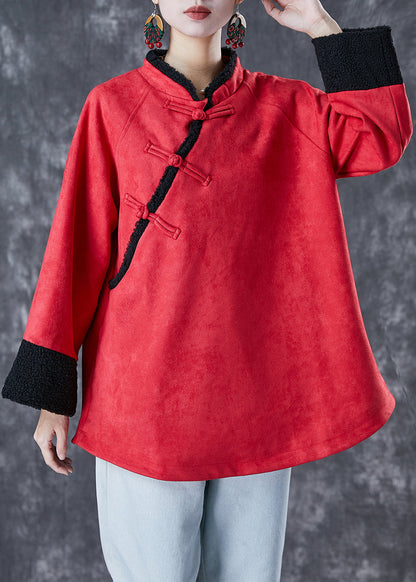 Mulberry Oversized Thick Cotton Chinese Style Coat Fall