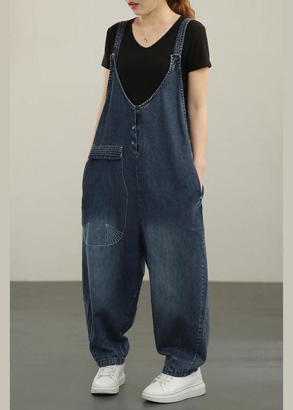 Summer New Washed and Polished White Jumpsuit