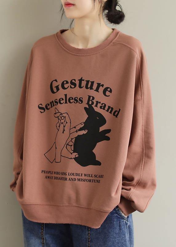 Italian Brown Blouses for O Neck Spring Blouses