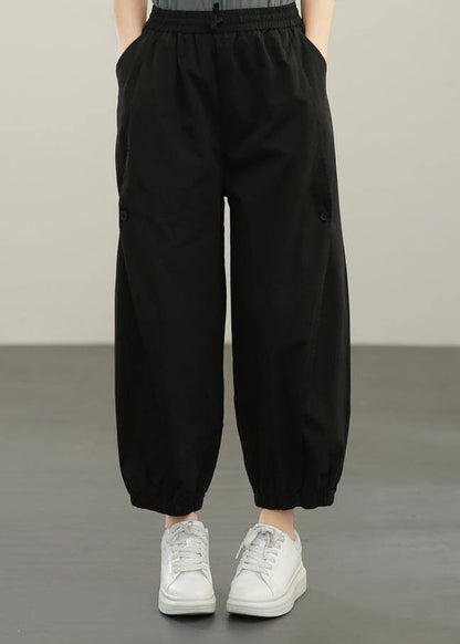 Diy Black ,pockets Cargo Summer Cotton Pants