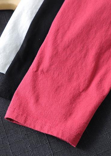 Italian O Neck Hole Spring Tops Blouses Cotton White Tops