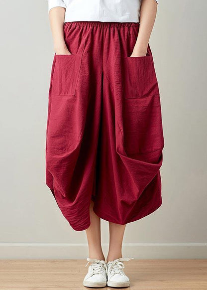 Stylish Lantern Cotton Linen Skirts Summer