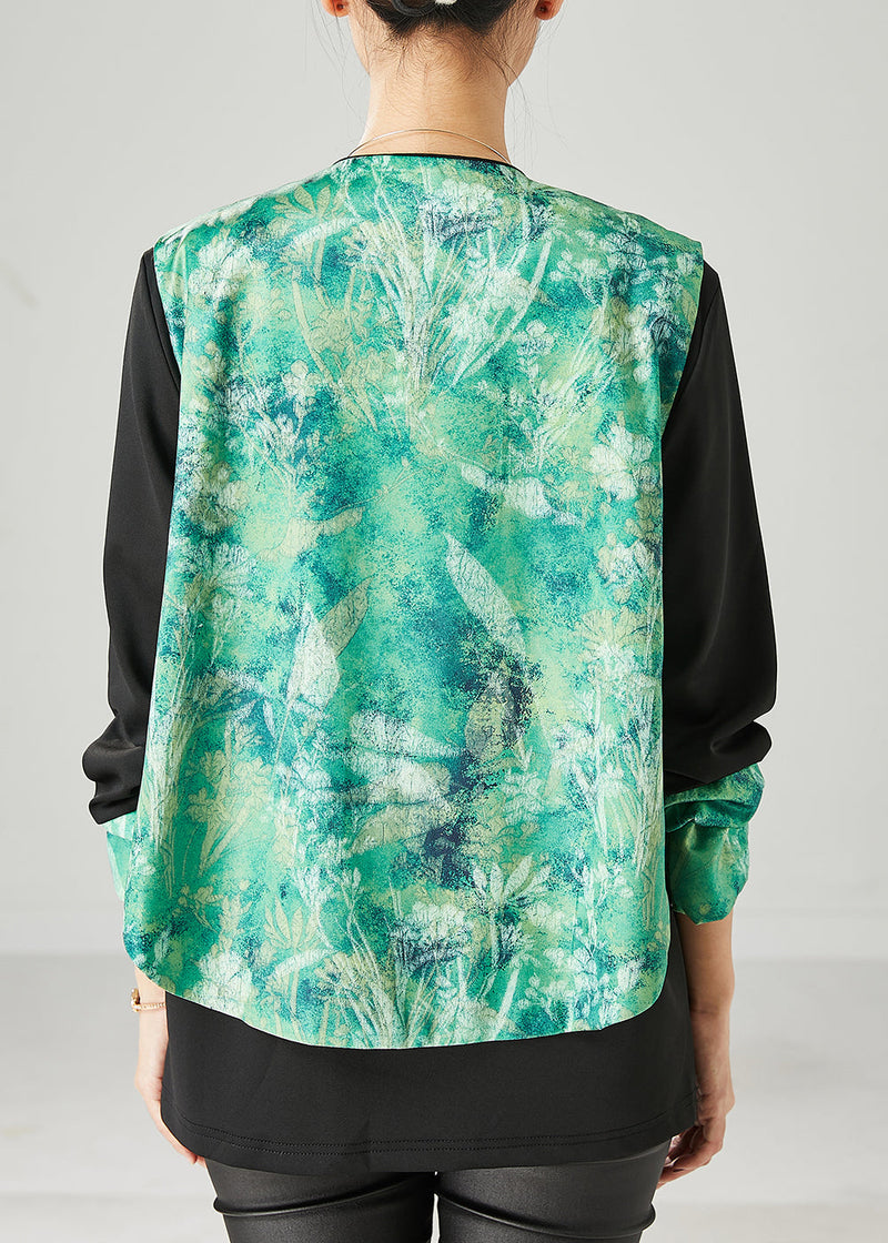 Green Tie Dye Chinese Button Sets 2 Pieces Spring