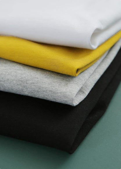 Black Asymmetrical Design Cotton Tee Summer
