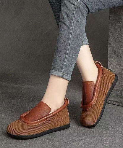 Retro Versatile and Comfortable Cowhide Flat Shoes