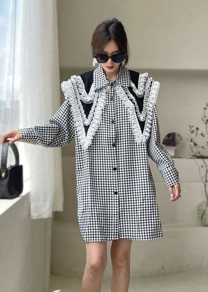 Peter Pan Collar Button Dresses Spring