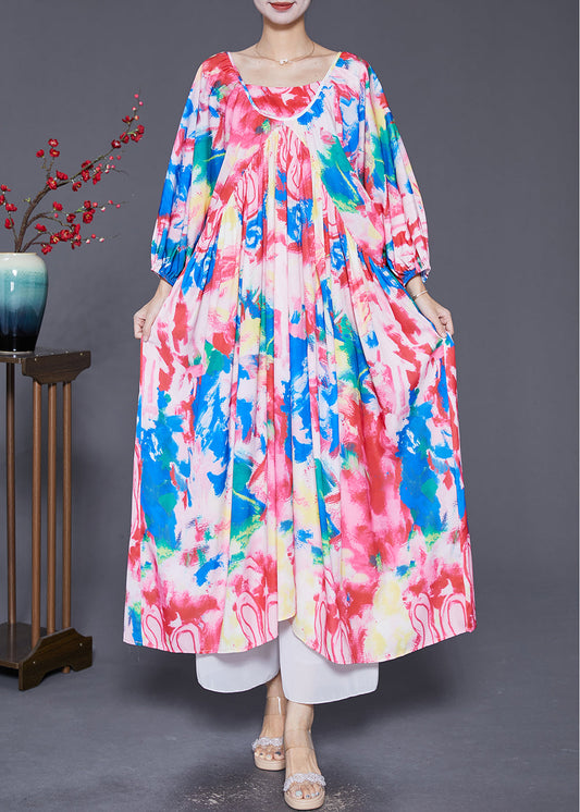 Oversized Tie Dye Exra Large Hem Cotton Beach Dresses Fall