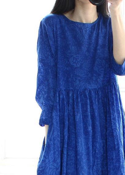 O Neck Cinched Tunics Photography Blue Kaftan Dresses