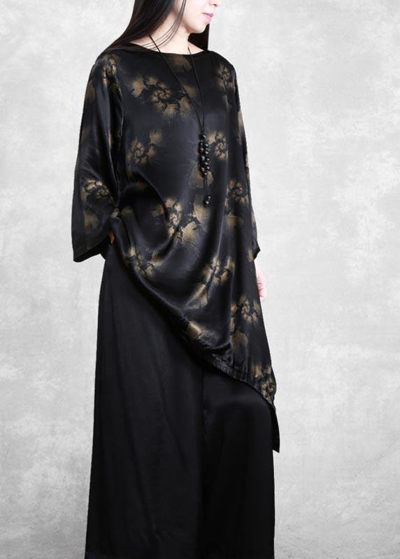 Spring New Suit Irregular Top + Wide Leg Pants Two Piece Set