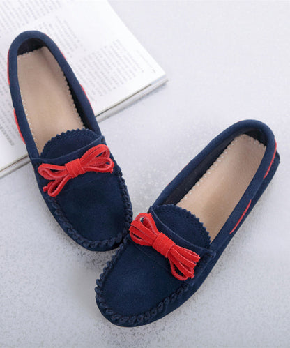 Comfortable Splicing Penny Loafers Yellow Suede
