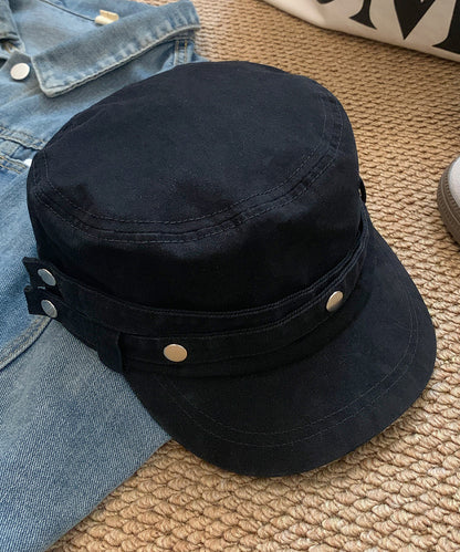 American Style Dark Grey Rivet Denim Versatile Hat