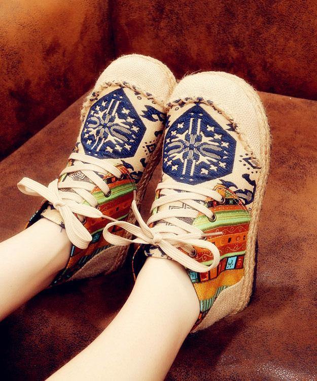Red Jacquard Cotton Linen Fabric for Splicing Flat Feet Shoes