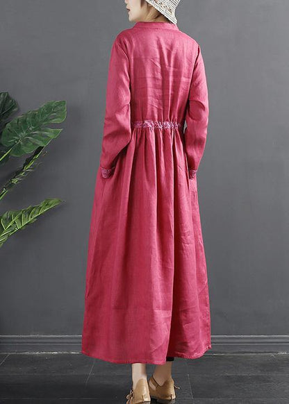 Drawstring Quilting Dresses Tutorials Red Vestidos De Lino Dresses