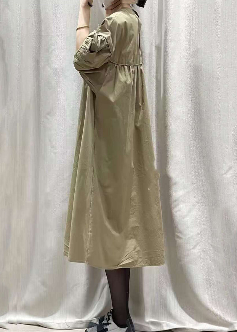 French Black O-neck Patchwork Long Dresses Summer