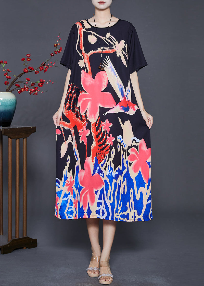 Diy Black Oversized Print Silk 2 Piece Outfit Fall
