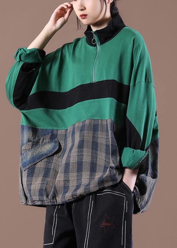 Spring Simple Tunic Green Tops