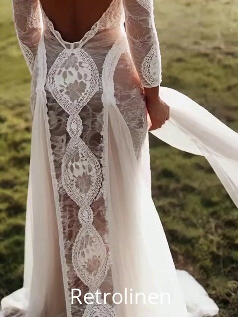 White Backless Hollow Out Lace Maxi Dresses Spring