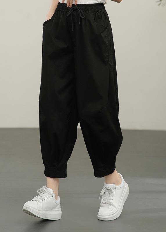 Summer With Elastic Waist and Loose Lace Up Pants