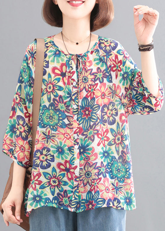 Green Print Button Shirt Bracelet Sleeve