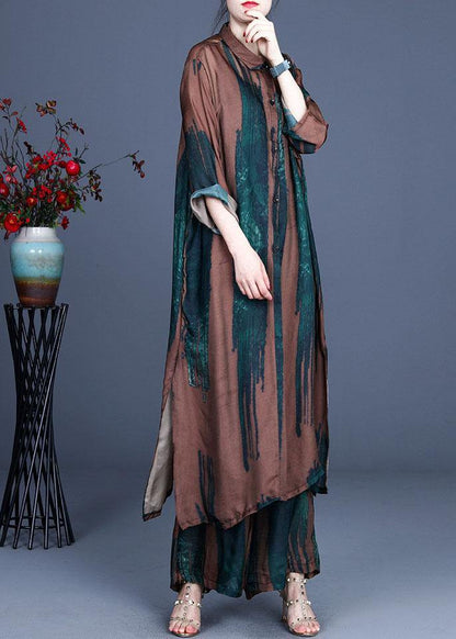 Italian Chocolate Summer Chiffon Vacation Dresses