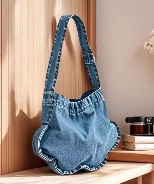 Blue Star Shaped Denim Shoulder Bags